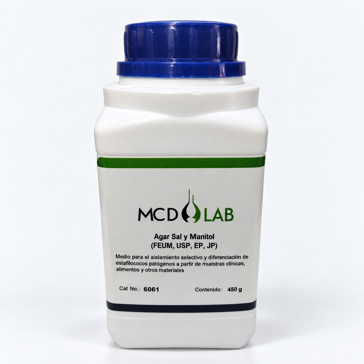 Agar deshidratado sal y manitol