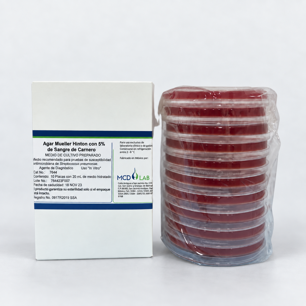 Agar Mueller Hinton 5% sangre