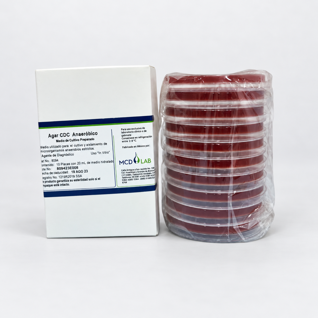 Agar CDC anaeróbico con sangre de carnero al 5%