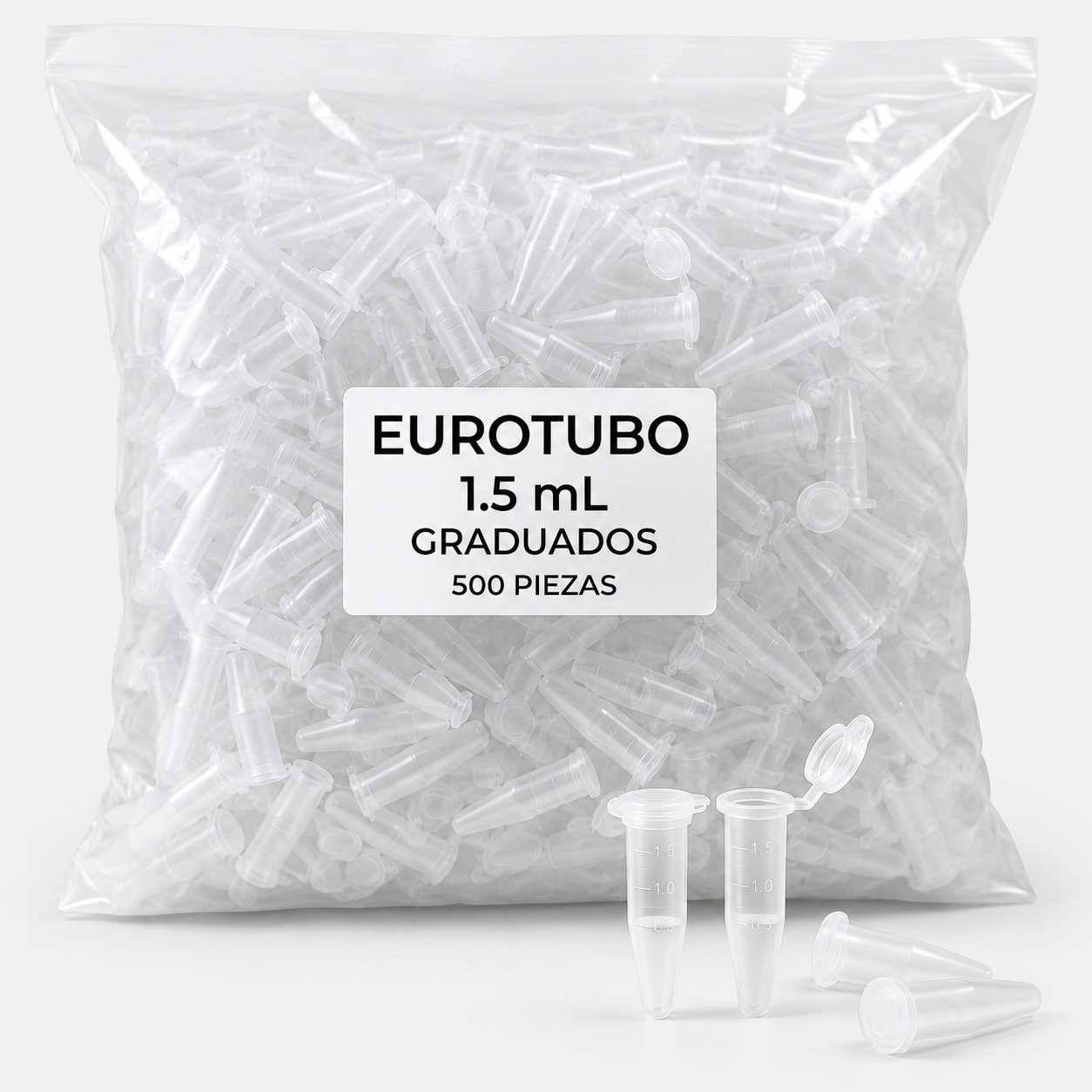 Microtubos con tapón de presión graduados