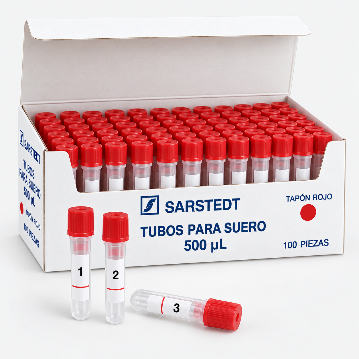 Microvette 100 suero color rojo