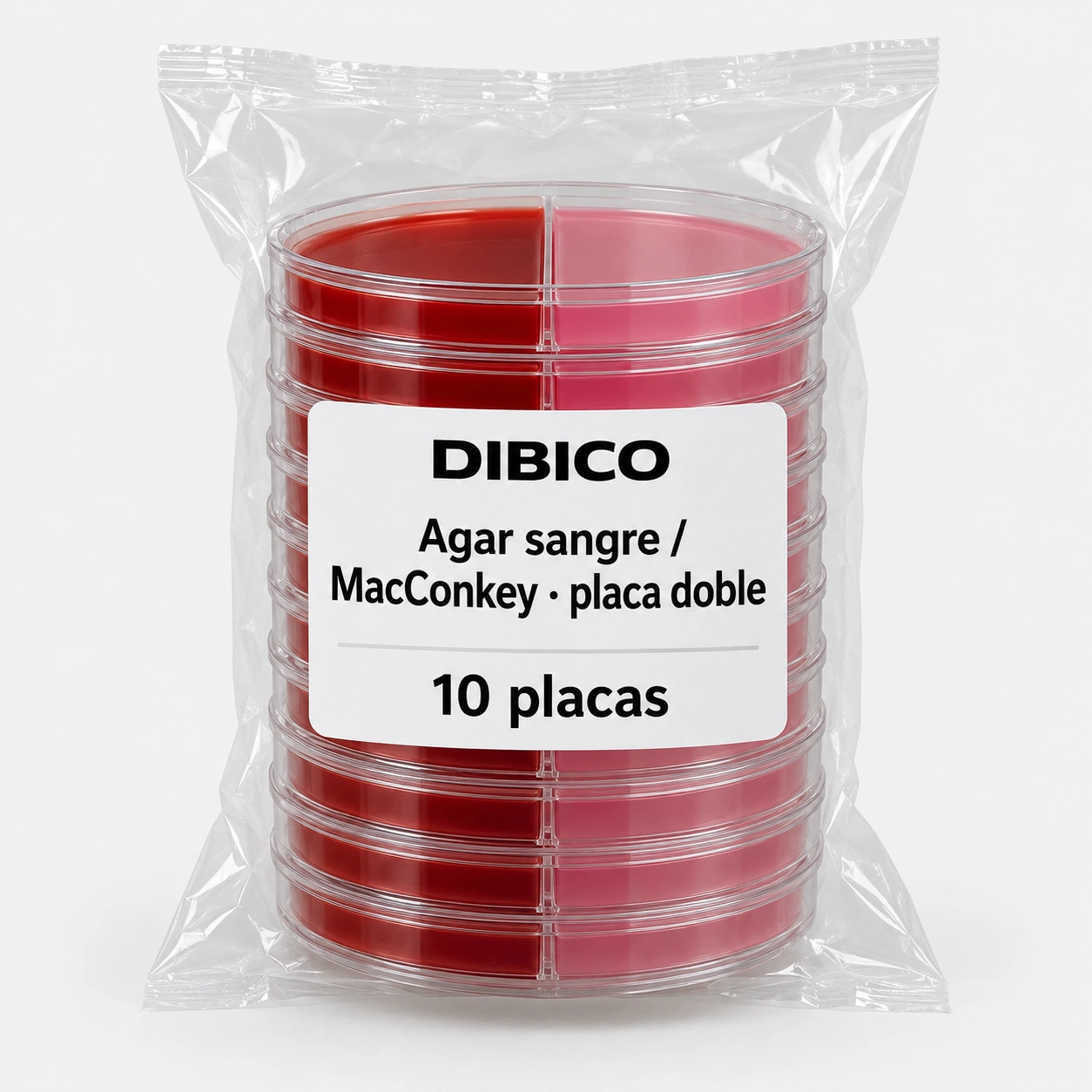 Agar gelosa sangre / agar de MacConkey placa doble